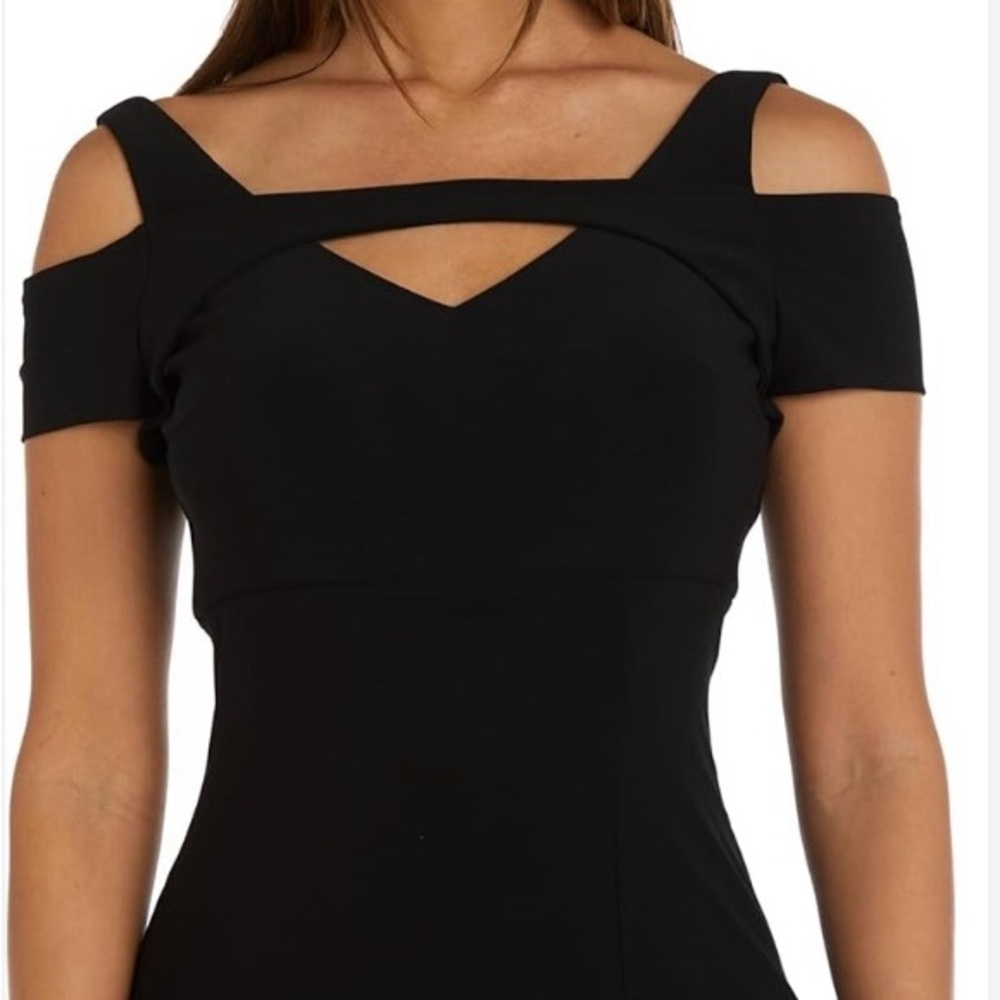 Chic Black Off-Shoulder Dress like new size 14